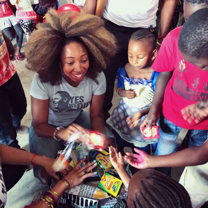 Community crowdfunding — distributing supplies to children